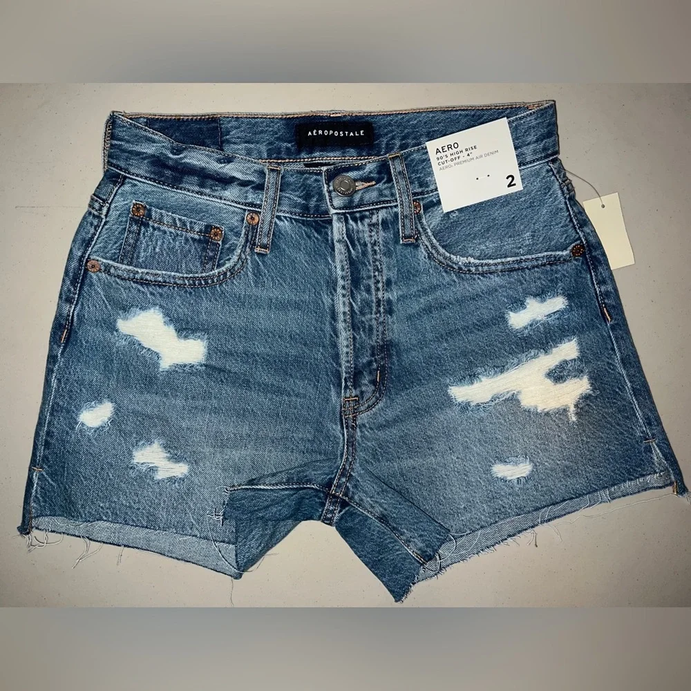 💙 NWT! Aeropostale Denim Shorts - Picture 1 of 7